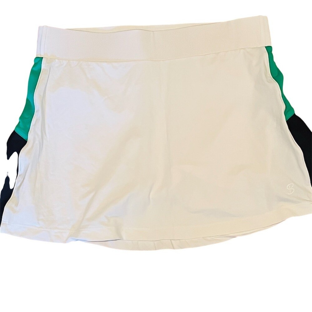 Sofibella Skort Womens Size M White Green Black Colorblock Tennis Golf